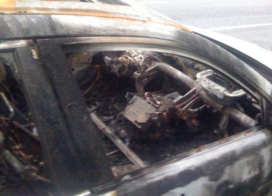 Car found burnt out following hit-and-run