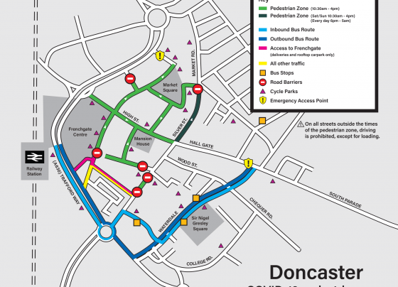 Changes to Doncaster's pedestrian zone