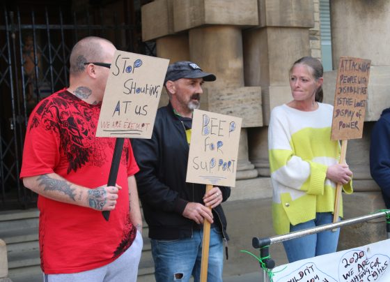 Mask exemption anger sparks local demonstration