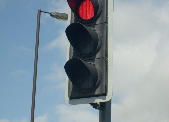 Traffic signals warning due to emergency A18 works