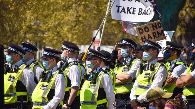 Anti-lockdown protest in London