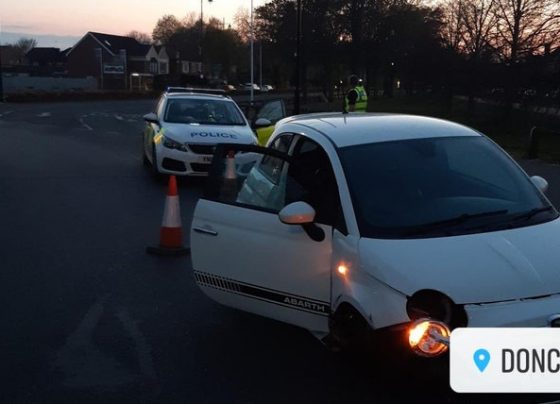 Police send driver to the cells following collision in Doncaster