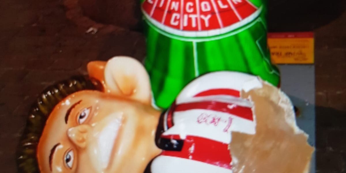 Lincoln Imp vandalised