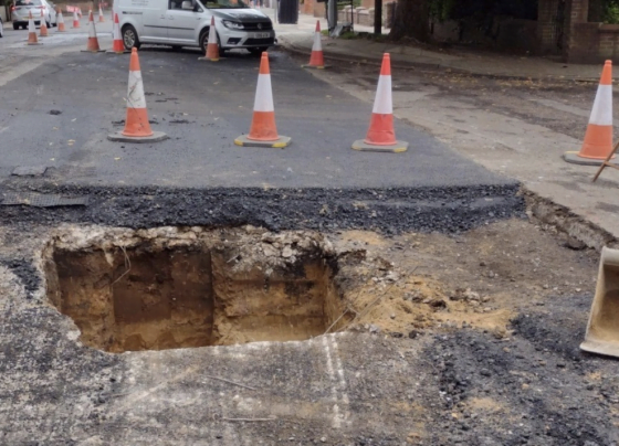 Contractors complete emergency sinkhole works