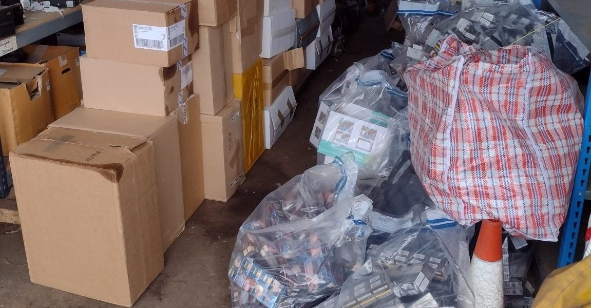 cigarettes seized from local property