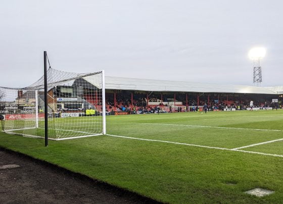 Blundell Park goal at the Pontoon End