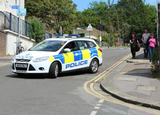 Police car in the street